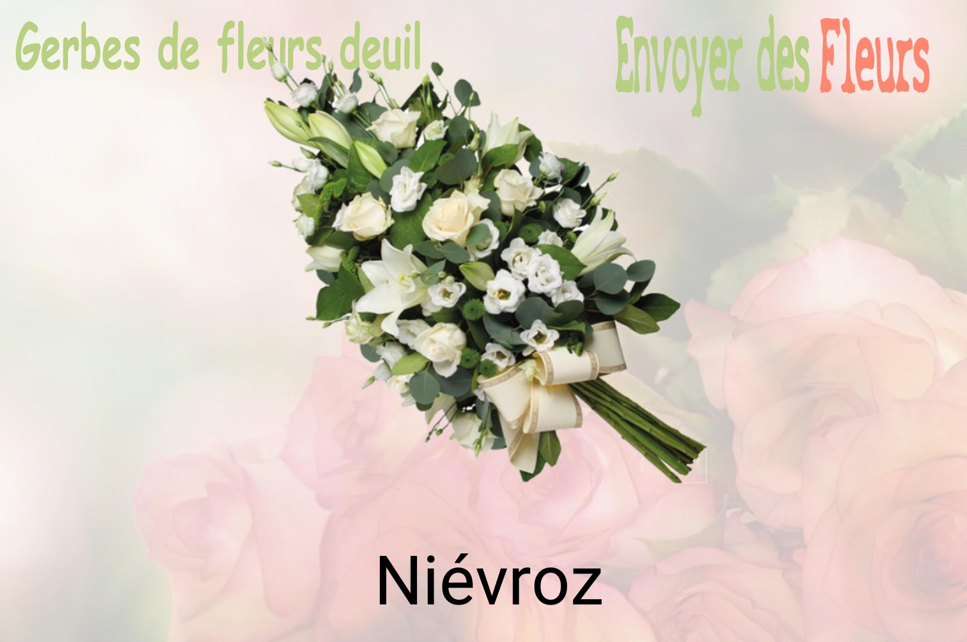 Gerbe de fleurs de deuil livrée à Niévroz